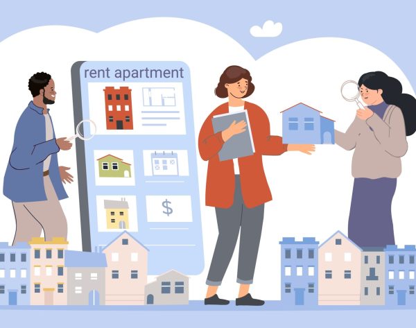 Estate agent helping man and woman with magnifying glasses choose apartment for rent flat vector illustration SSUCv3H4sIAAAAAAACA3VRwWrDMAz9FaOzWTd2y3HQDQaD0h3LDqqjJqKOHSw7XSn598lpC9thtyc9Se/5+QJ7FHbQXIC9L5ITZo4BmicL1HKOidFD8zhbkIy5CInOauUwU6fsUt+P7C61Dw28FOFAIqtXDhgcga6XvRIfLI68x0CxCMz2vrChOPp/x74sYEfBnau2iifyhIuVnVLHU6Y03HxN3FK8QiwtVwhTdOiVf66+9Y1xqN0u4dizSzxRqnVL4hTAuj6UTBXMpic/cujMgMFgaM0pVnTi3GurC3w4V7bzKGrHuD5G0dURUx7q+iEmkxbgMZuJnAZqfgf9YNaaMu49mfXmc5HYUmhJp4J537zVC4MmZCF/15zA3gK73pKVixrvmAv61fAnNAvxqN84z/MPxfbiseQBAAA=